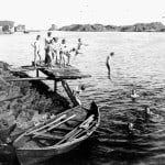 Bading og svømmeundervisning i Skudenes - 1912