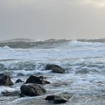 Bølger og høststorm på Sandve (VIDEO)